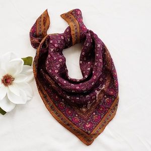 Vtg Anne Klein %100 Silk Scarf